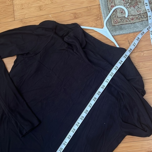 Joah Brown Luna Side Slit Black Rib Knit Cardigan Long Sleeve Women's M/L - Picture 9 of 9